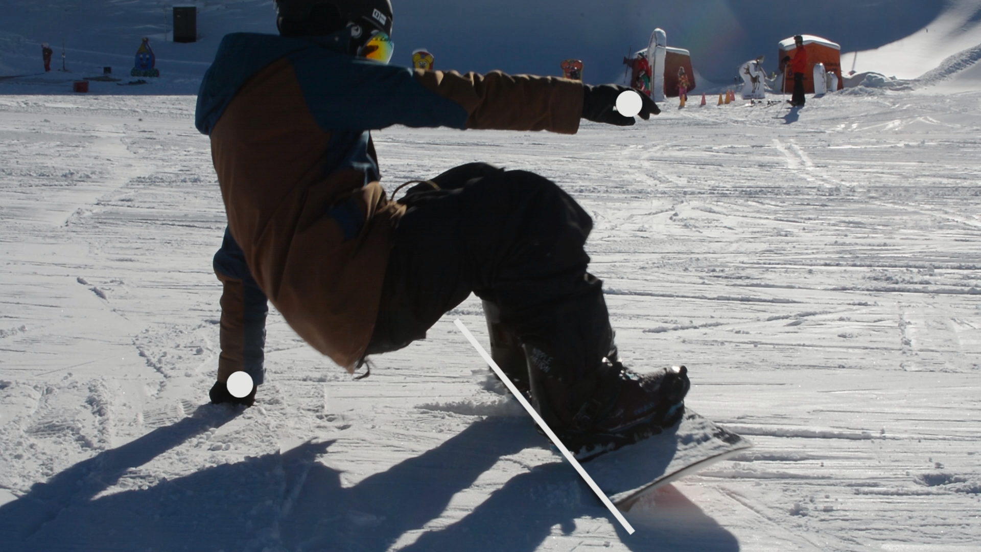 Stand up on your snowboard